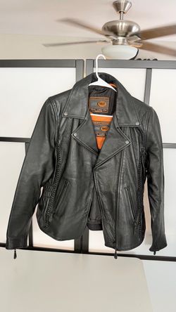 First Manufacturing Women’s Leather Motorcycle Jacket Size L + Liner