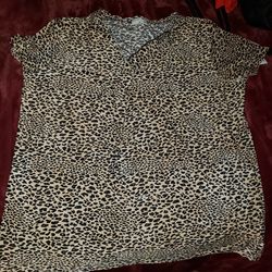Cheetah Print Blouse