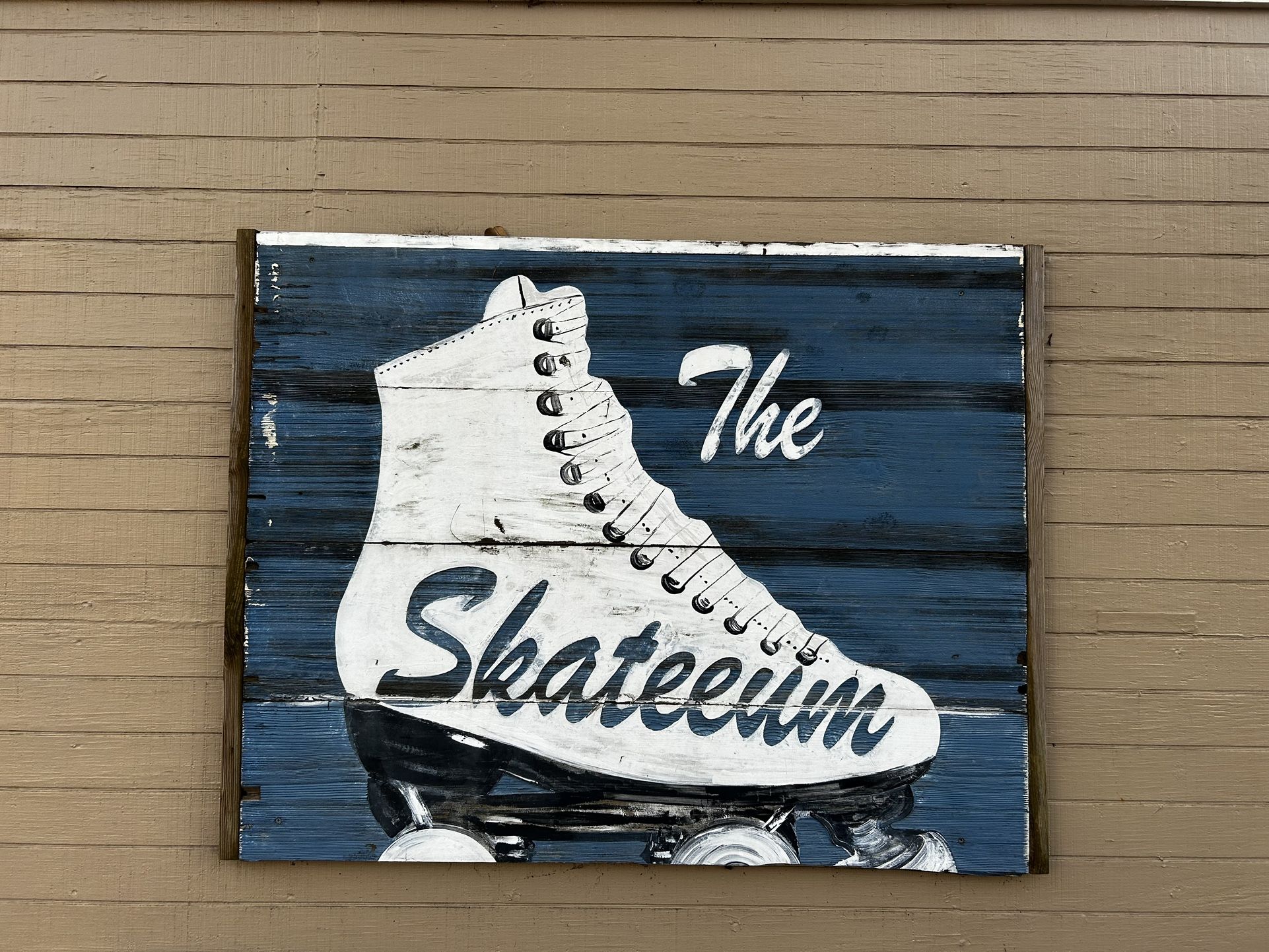 Antique Wooden Engraved Sign
