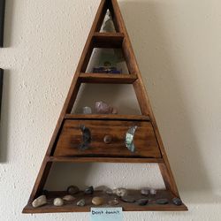 Wooden Triangle Shelf