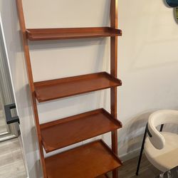 Cherry Wood Ladder Bookcase