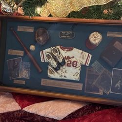 Framed Baseball History Shadow Box – The Game of Baseball Man Cave Decor