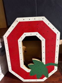 Ohio State Buckeyes Wooden Block O Light-Up Sign