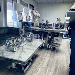 Marble Top Coffee Table With Entry Console Table $50 Down 