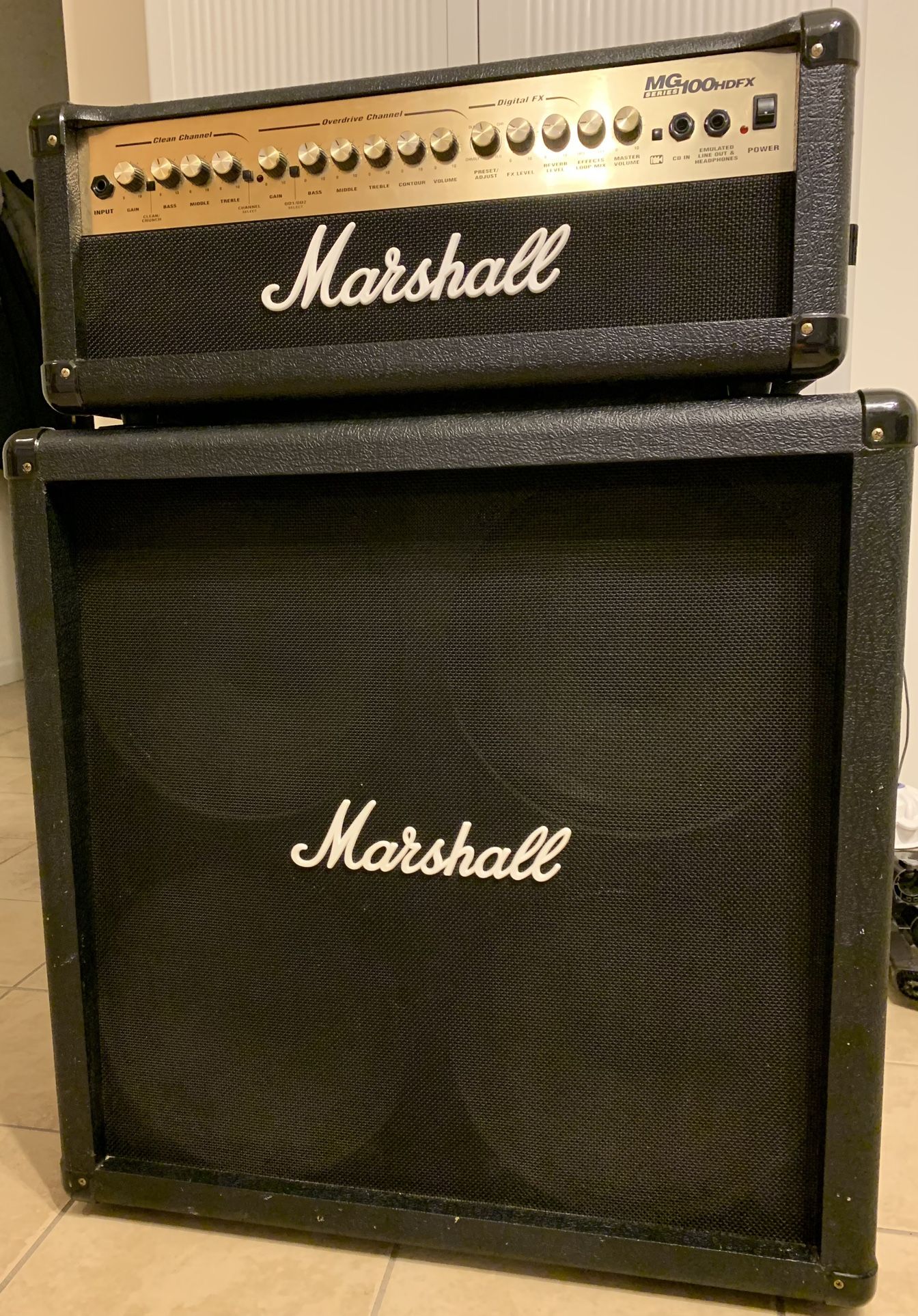 MARSHALL MG100HDFX AMP HEAD & MG412B CABINET Guitar Amp