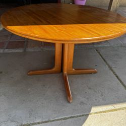 Mid Century Danish Teak Round Table 