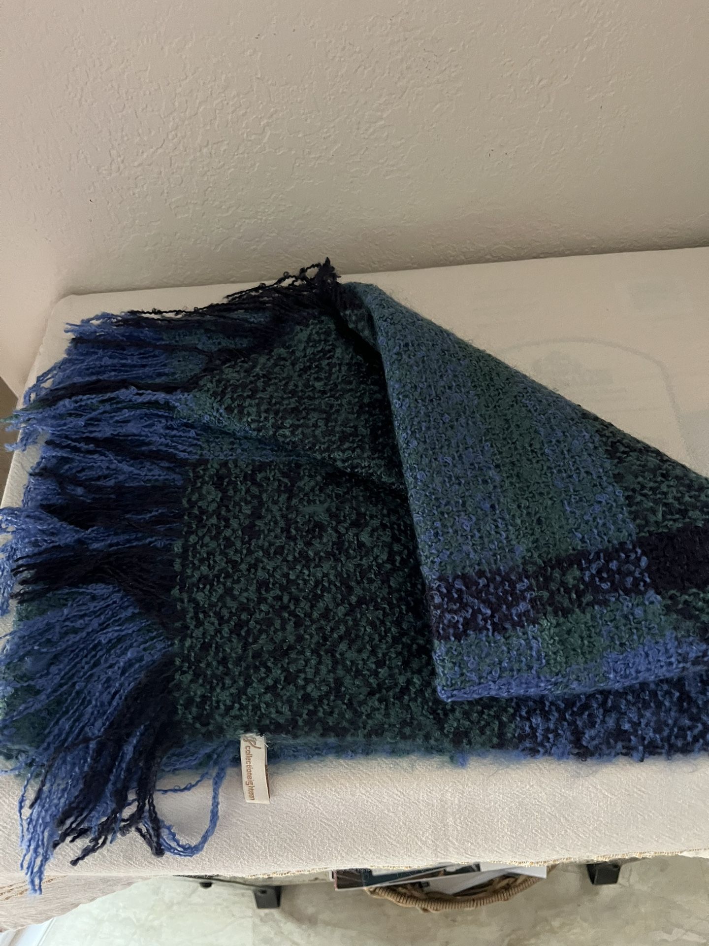 Very Soft Shawl / Scarf - Blue & Green Tones NEW