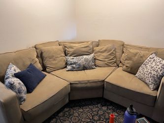 Sectional microfiber couch