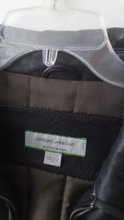Joseph Abboud Black Leather Jacket XL