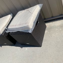 New Rattan  Ottomans 