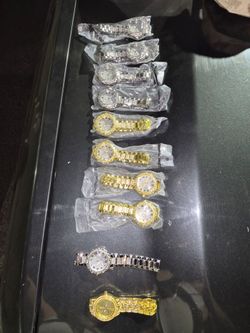 Gold/Silver Tone Bling Watch