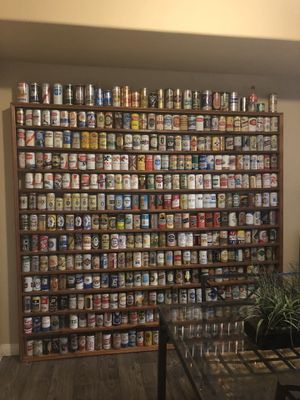Beautiful Rustic Decor Union Pacific Railroad Oil Lantern W Wall Amazing Wall To Beer Can Collection With Custom Wood Display Shelving