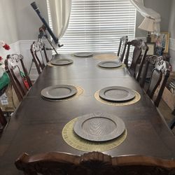 All Wood Dining Table With Chairs 