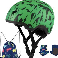 🆕 In 📦 Toddler Bike Helmet with Gloves&Backpack Set,Sizes X-Small:45-49cm/17.7-19.3"Adjustable Boys Girls Bike Helmet for Bicycle/Scooter/Skateboard