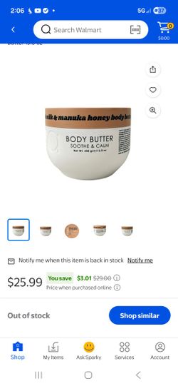 Ciroa Almond Milk & Manuka Honey Body Butter Soothe & Calm 15.8 oz
