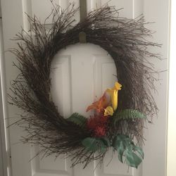 Wreath With Silk Flowers