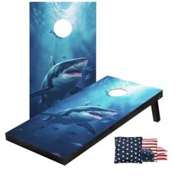 NEW-Set of 2  Cornhole Board with Carrying Bags 