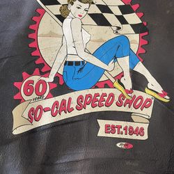 Men’s XL Leather Jacket So-Cal Speedshop Bomber