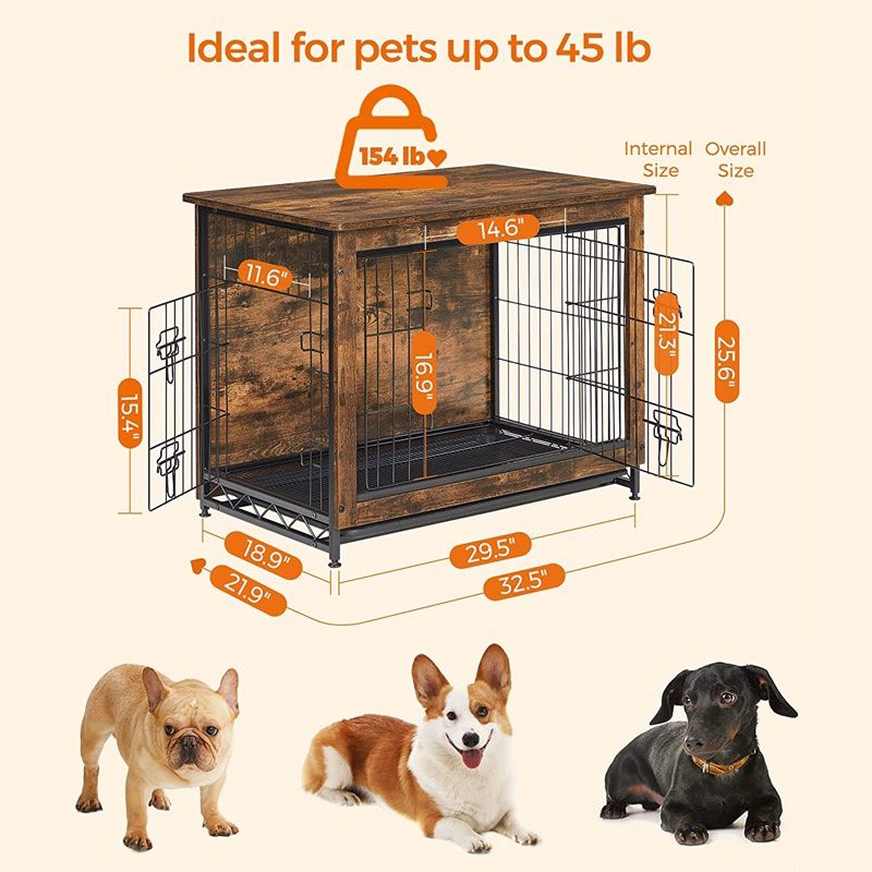 Dog Cage, Dog Kennel Crate, Dog House (Medium)