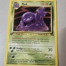 Pokemon Muk 1st Edition Trading Card 28/62 1st Edition 