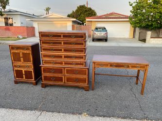 Bedroom set stackable dresser desk and cabinet
