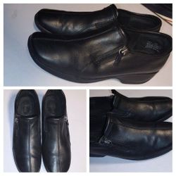Clark Ladies Leather Non-slip Black Shoes 8.5