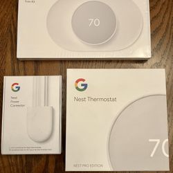Nest Pro Thermostat NEW White With accessories 