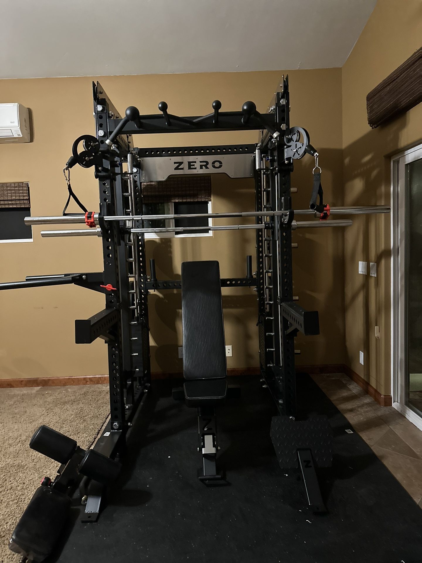 Smith Machine 400 Adjustable Bench 245lb Cast Iron Olympic Weights