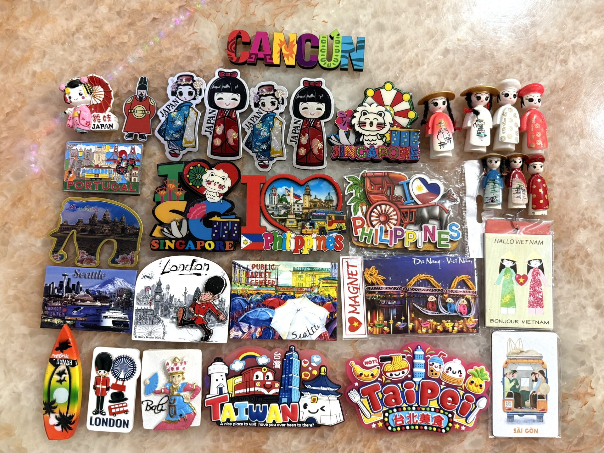 Souvenir Fridge Magnet Lot Of 35 Travel Memories Cozumel And More