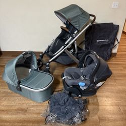 Uppababy Vista Stroller V2 and bassinet and Car seat 