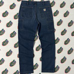 Mens Vintage VTG Y2K Style Carhartt Denim Jeans Carpenter Pants Size 36 x 34