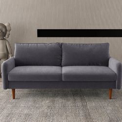 CL13070S-gy New Grey Velvet 3 person Couch Sofa