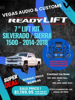 7” READY LIFT KIT FOR GM OR GMC WITH SHOCKS