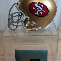 Joe Montana Signed San Francisco 49ers Mini Helmet Autograph With Upper Deck COA