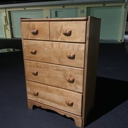 Antique Four Drawer Wood Dresser