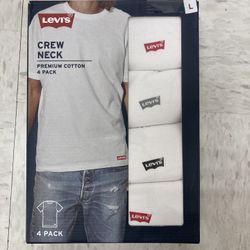 NWT Levi’s Men’s Premium Cotton Tee 4 Pack Size L