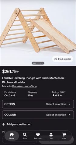 Montessori jungle gym with slide