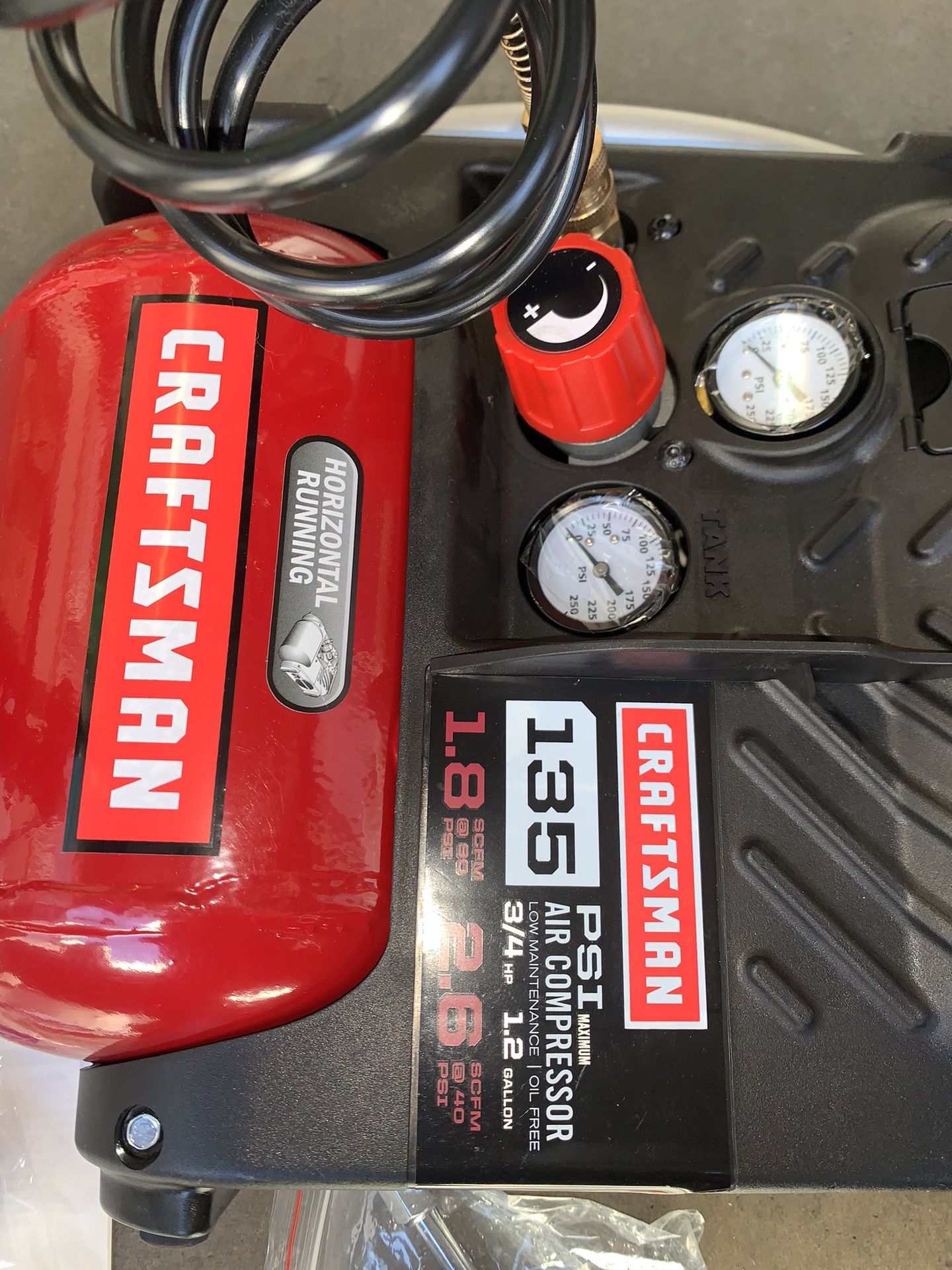 LIKE NEW Craftsman AirBoss Portable Air Compressor comes with