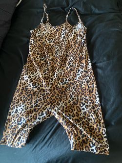 Leopard Print Spaghetti Strap Mini Dress