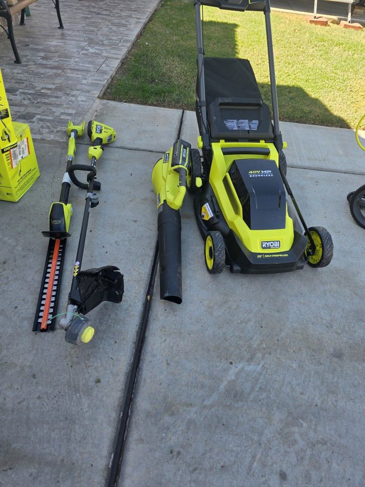 Ryobi 40v Landscaping Combo 4 Tools 2 Batteries And Charger