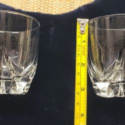 Vintage Rocks Glasses – Starburst Base – Set of 2