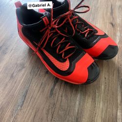 Orange & Black Nike Air Huarache 2K Filth Elite Low Metal Baseball Cleats - Size 11.5 