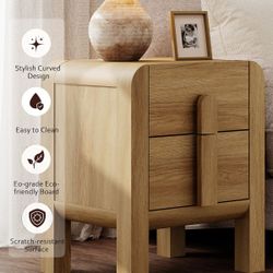 Adora Modern Wood Nightstand With Drawers ,Curved Mid-Century End Table With Built-In Charging Station For Bedroom, Living Room,Entryway
By
Ebern Desi
