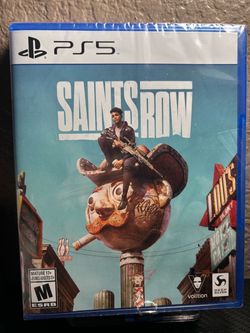 Hey, it’s never been used I’m asking$25  for    saints row  for the PlayStation five it’s brand new