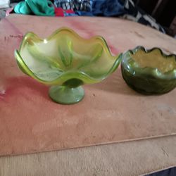 Antique Green Glass