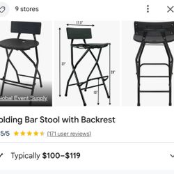 30 Folding Bar Stools With Back And Footrest