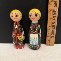 Painted Wooden Peg Dolls