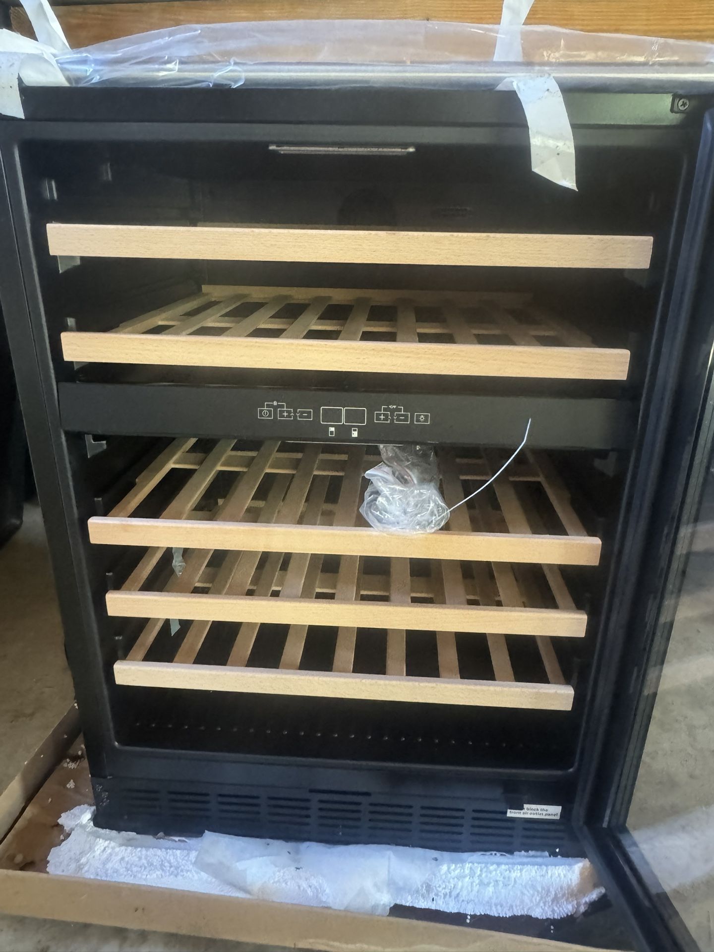 HCK 24” Dual Zone Wine Cooler, 46-Bottle Capacity, Quiet Operation, LED Light, Electronic T