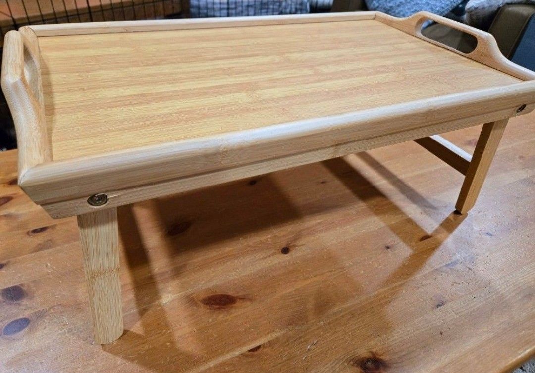 Homfa Bamboo Breakfast Folding Table
