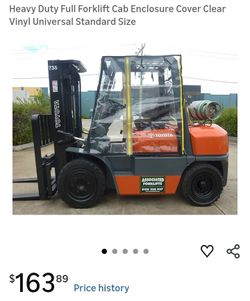 FORKLIFT FULL CAB ENCLOSURE COVER